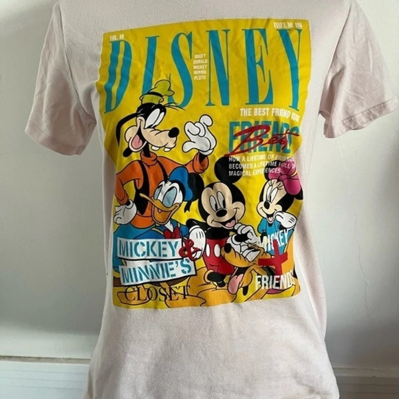 Disney • Pastel Pink Mickey Minnie Closet Tee Shirt - Picture 2 of 4